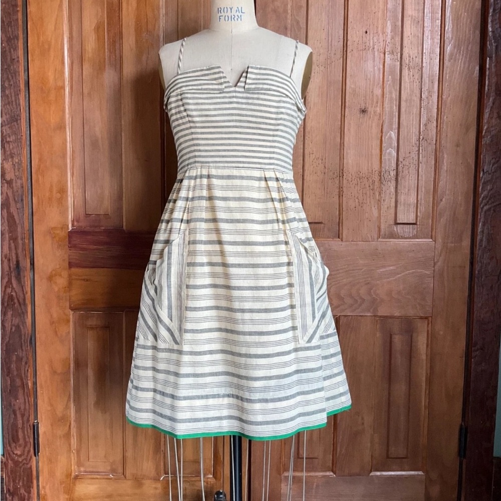 Maeve Black and White Striped Dress Size 4